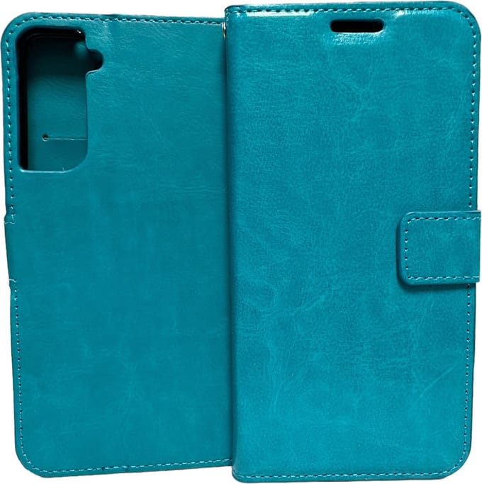 Portemonnee Book Case Hoesje Geschikt voor: Samsung Galaxy S21 Plus - turquoise