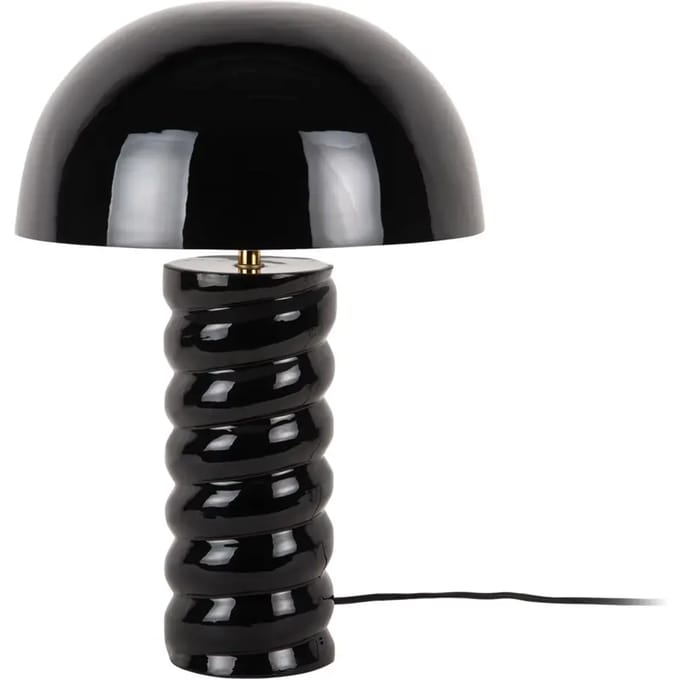 Leitmotiv Tafellamp Gracio - Glanzend zwart - Ø30cm - Scandinavisch