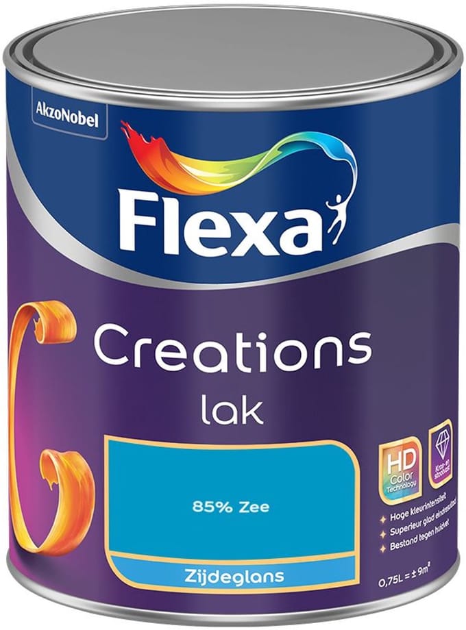 Flexa - Creations Lak Zijdeglans - 85% Zee - Mengverf - 750 Ml
