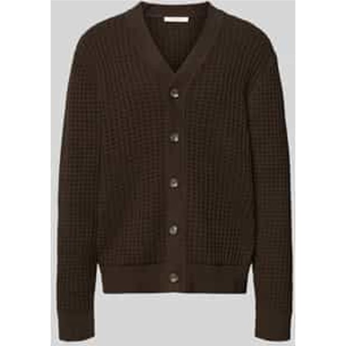 Regular Fit gebreid vest van puur katoen model 'TOM'