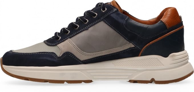 Australian Footwear - Connery Sneakers Blauw - Blue-grey-tan - 41