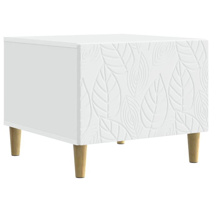 vidaXL - Salontafel - Wit - 50 - x - 49 - x - 40 - cm - Bewerkt - hout