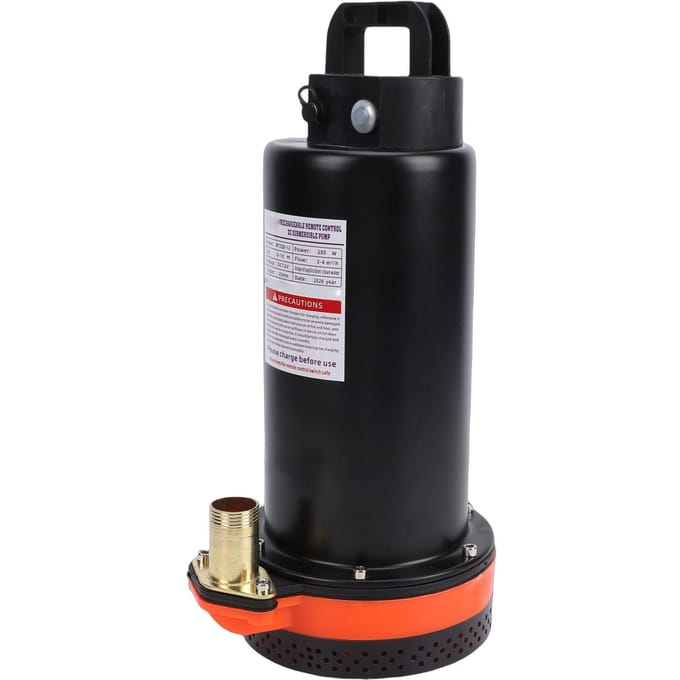 Oplaadbare Dompelpomp 280W 3 4m³ u Debiet 8 10M Opvoerhoogte Afstandsbediening Draadloze Dompelpomp voor Zwembad