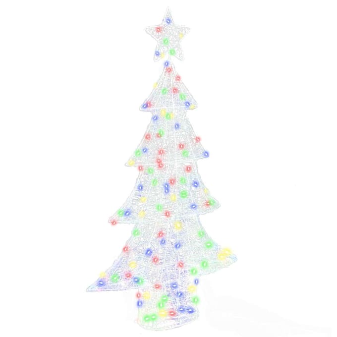 vidaXL Kerstboom 160 LED's Meerkleurig 150 cm Acryl