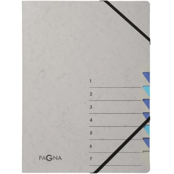 Sorteermap pagna easy a4 7 tabs lichtblauw / Donkerblauw