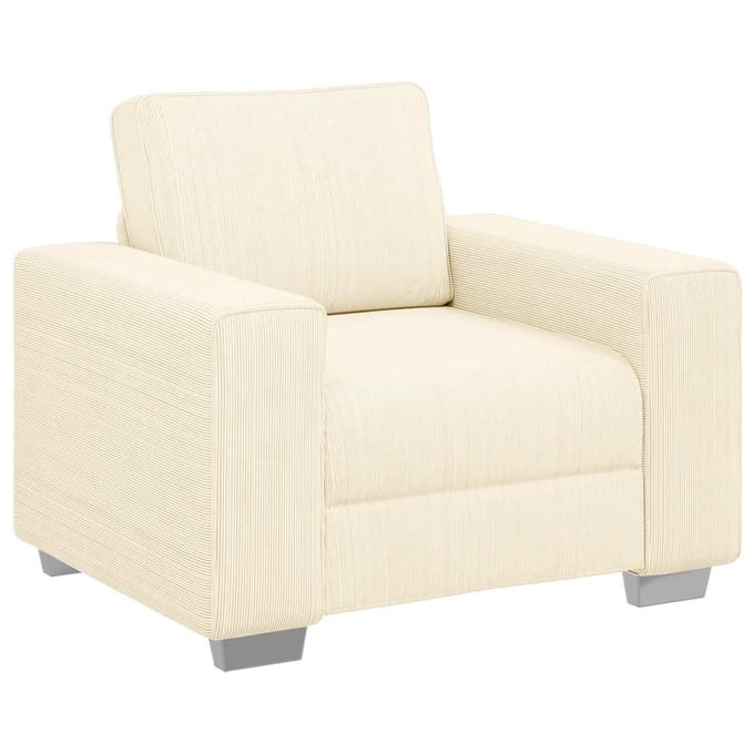 vidaXL - Sofastoel - Crème - 100x77x82 - cm - Corduroy - Stof