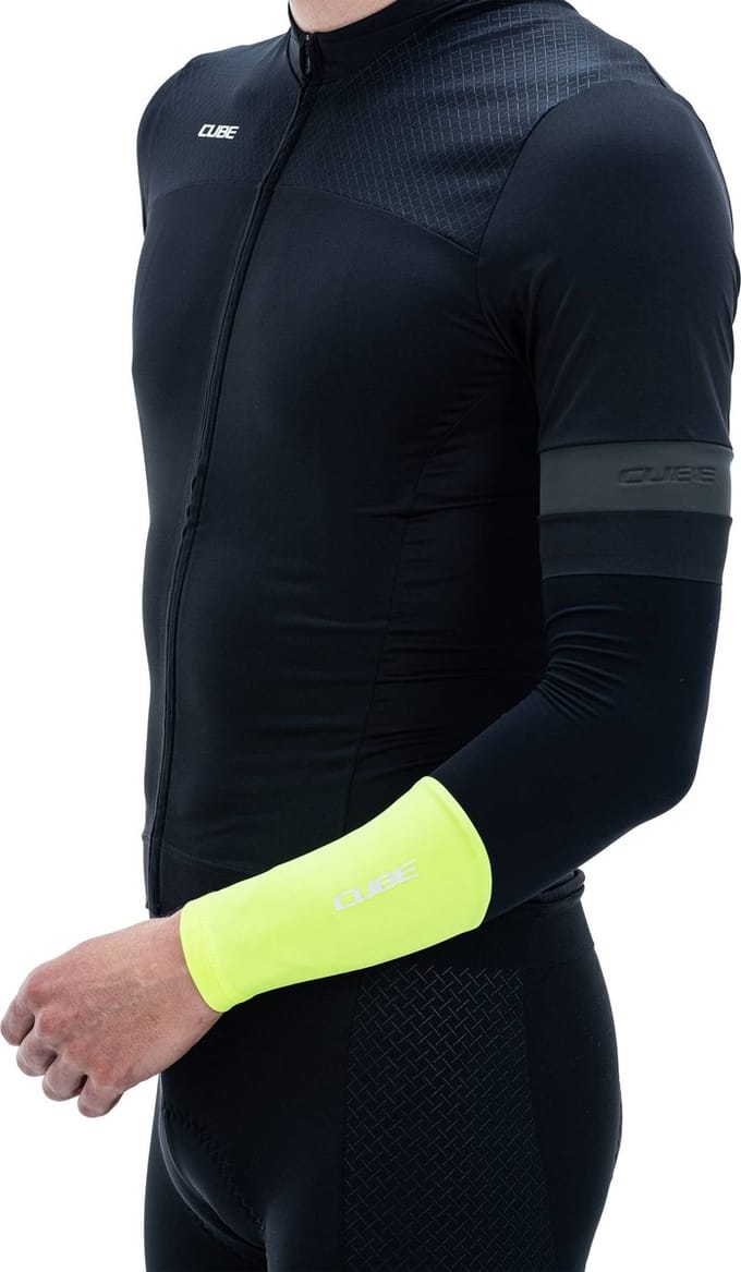 CUBE Armwarmers Fiets SAFETY NEON YELLOW XL/XXL
