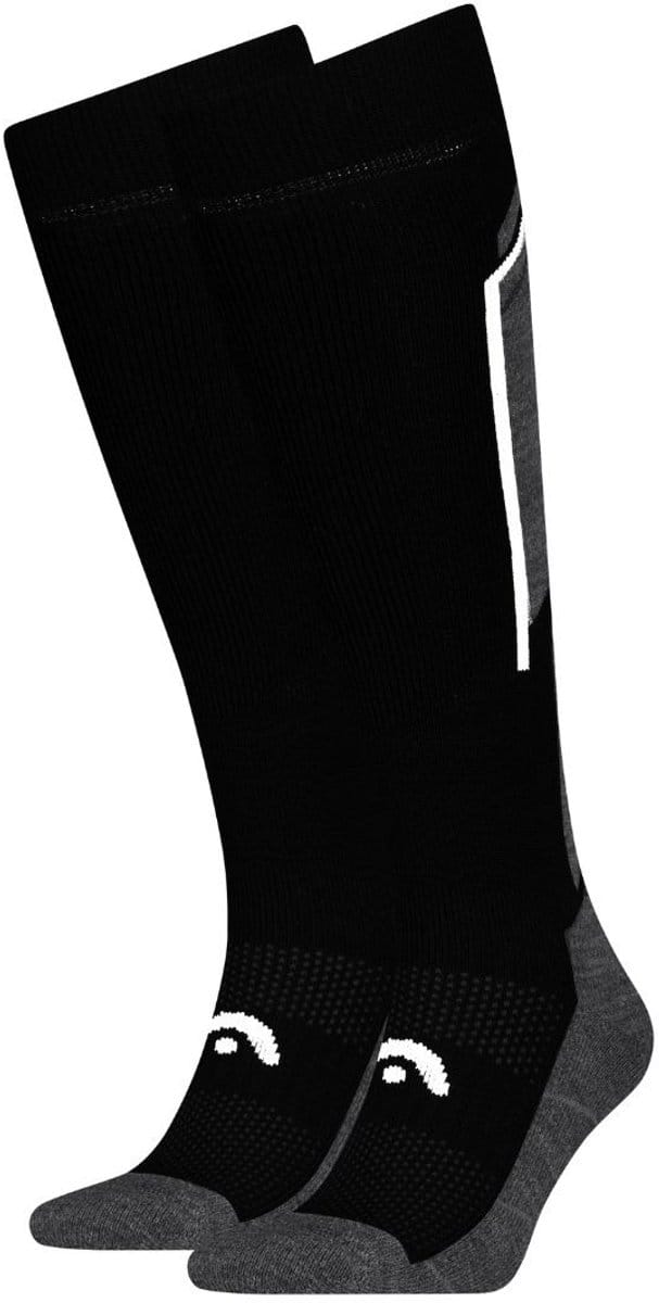 HEAD Skisokken Kneehigh 2-pack Black / Dark Grey-39/42