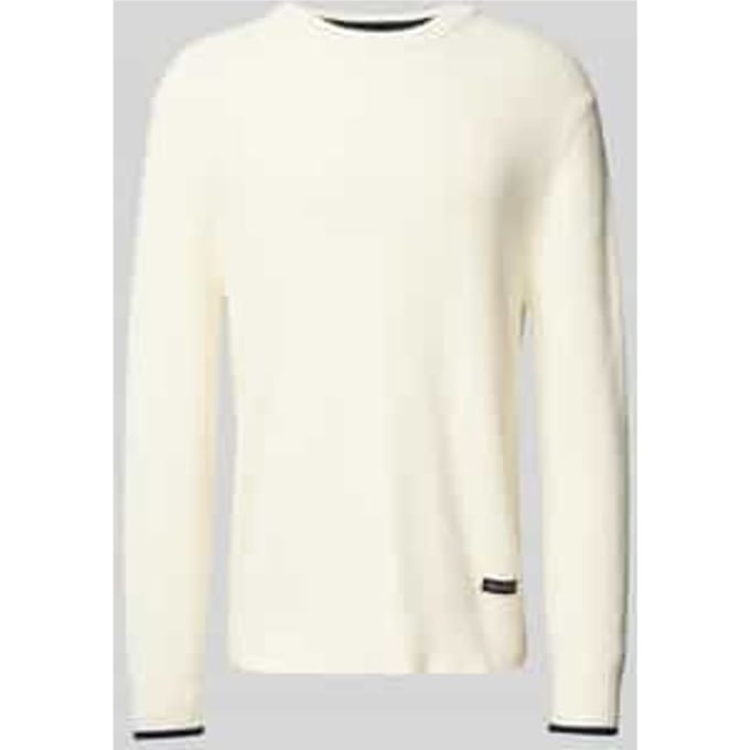 Gebreide pullover met labelpatch