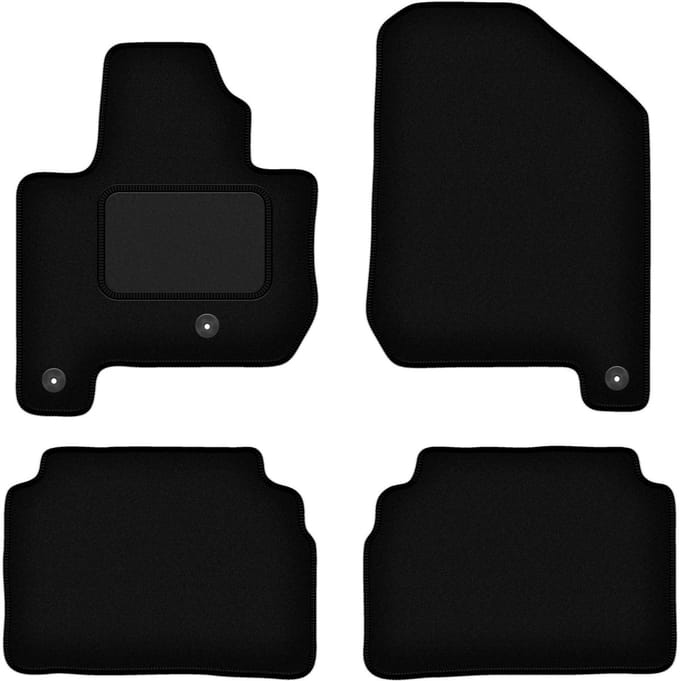 Zwarte veloursmatten voor: Kia Soul EV hatchback (2013-2019)