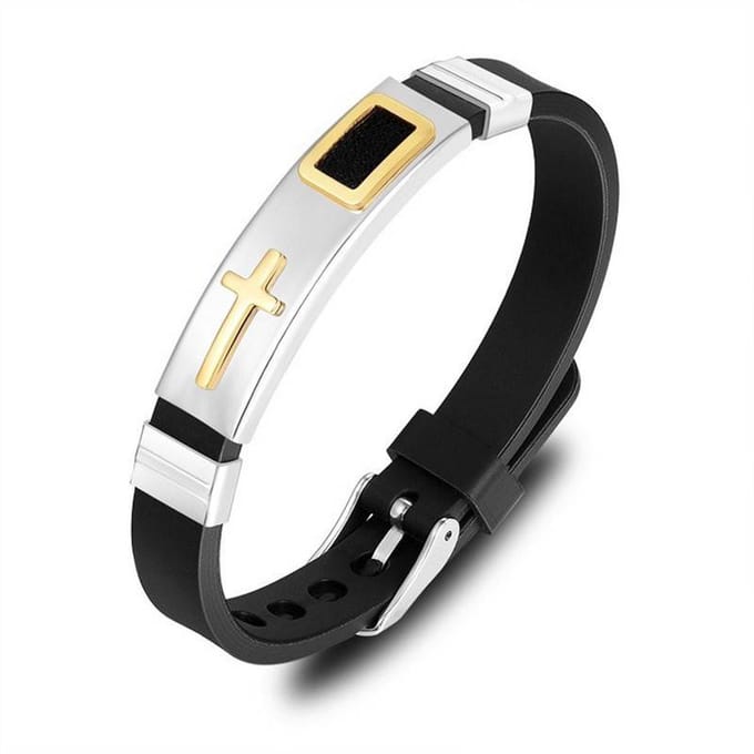 Montebello Armband Rosa - 316L Staal - Rubber - 12mm - 22cm