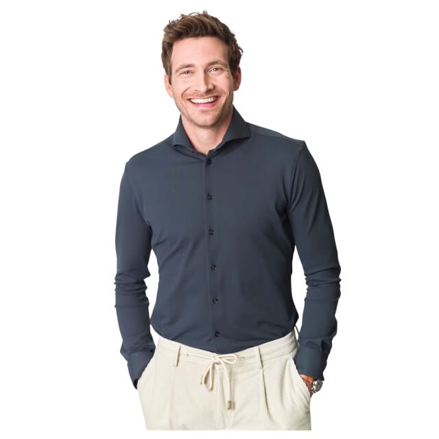 John Miller Tailored Fit Lange Mouw Overhemden Blauw 5140879-180