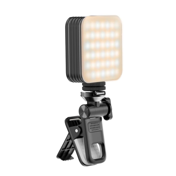 Mini LED Invullicht LED Videolicht 2500K-9000K Dimbare Videoconferentieverlichting voor Computer Tablet zwart