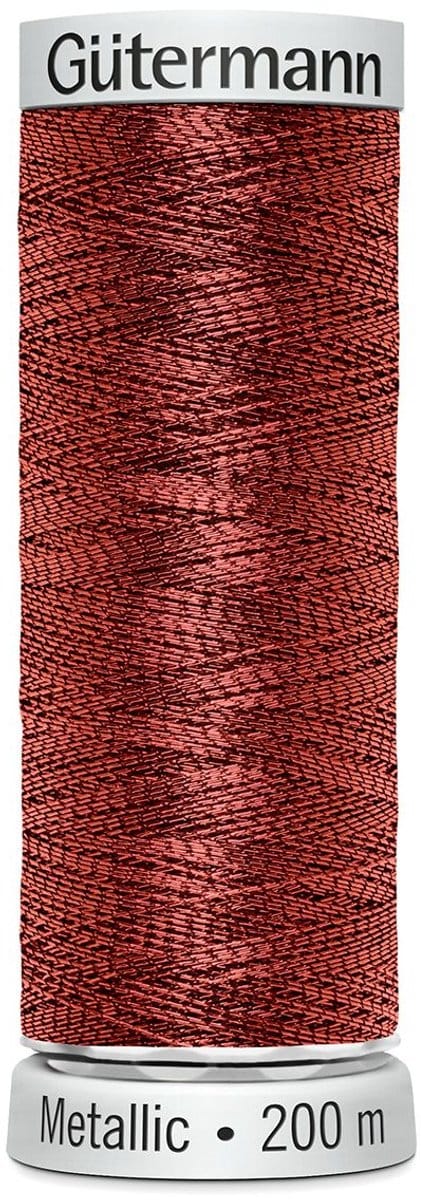 Gütermann Sulky Metallic (machinaal) borduurgaren, 200m, Kleur 7014 rood
