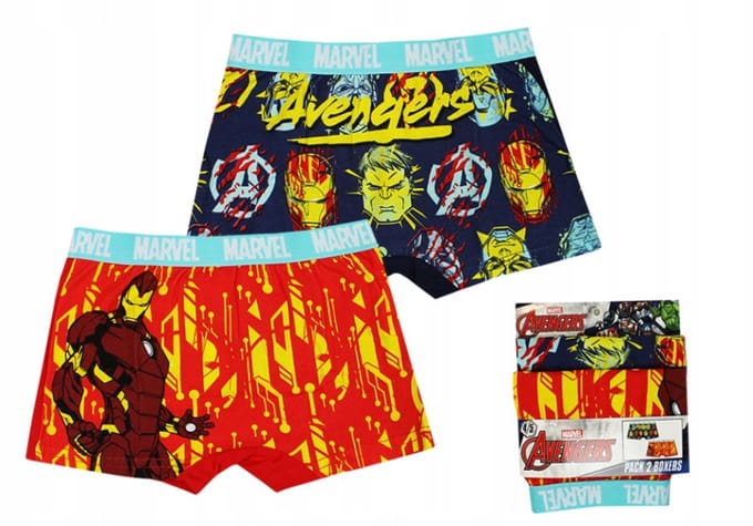 Avengers kinderboxershorts 2 stuks/verpakking 6/8 jaar