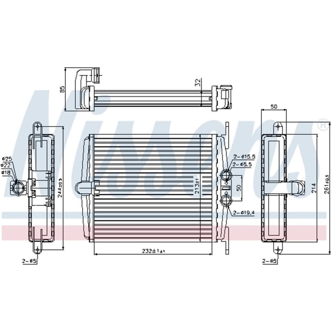 Warmtewisselaar, interieur verwarming NISSENS 72019