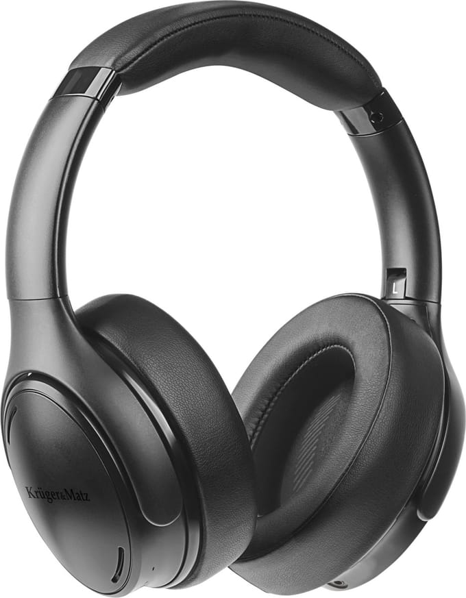 Krüger&Matz F3A - Draadloze Bluetooth Hoofdtelefoon - ANC - Met Microfoon - Zwart