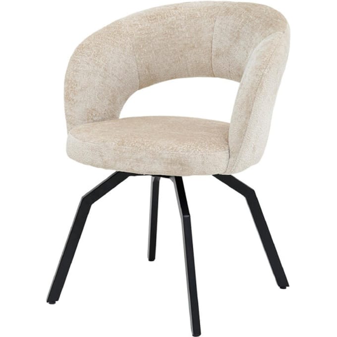 PTMD - Eetkamerstoel Aranea - Beige - 63x62x81cm