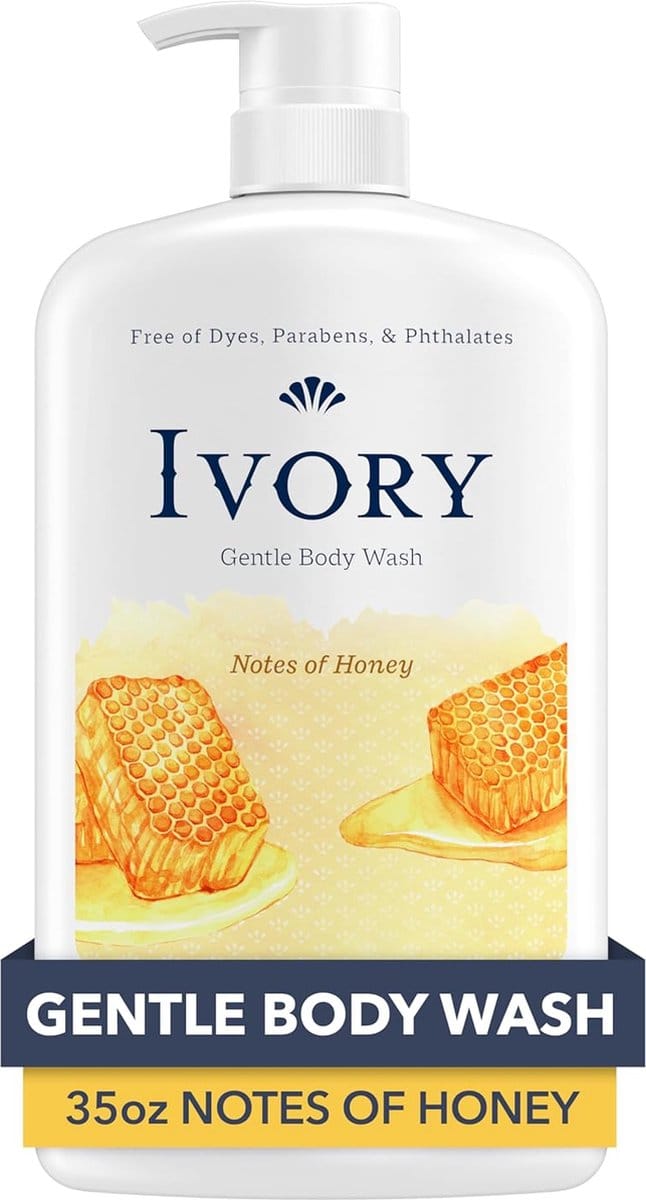 Ivory - Mild & Gentle Body Wash - Milk & Honey Scent - 1.03 L