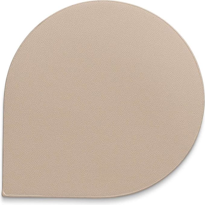 Onderzetter, Set van 4 Stuks, Kunstleer, Beige, 10 x 10 cm - Kela | Edel