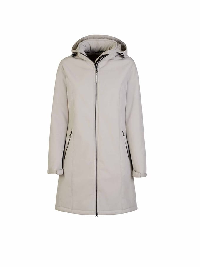 BJØRNSON Britta Softshell Parka Winterjas Teddy Gevoerd Dames - Maat 48 - Zand