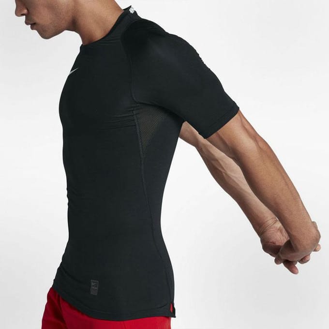 Nike Pro Dri-FIT Trainings T-shirt met Korte Mouwen Heren Tops Zwart 838092-010 M black