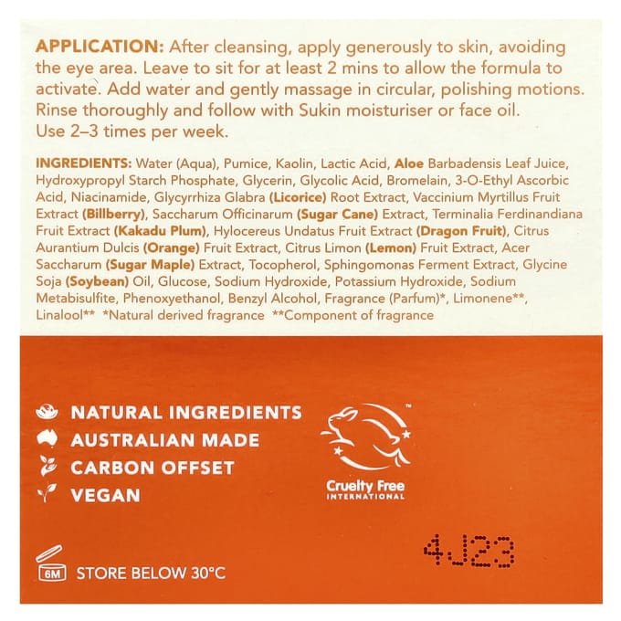 Glow Active-C, Vitamine C 2-in-1 exfoliator, 50 ml (1,69 fl oz) black