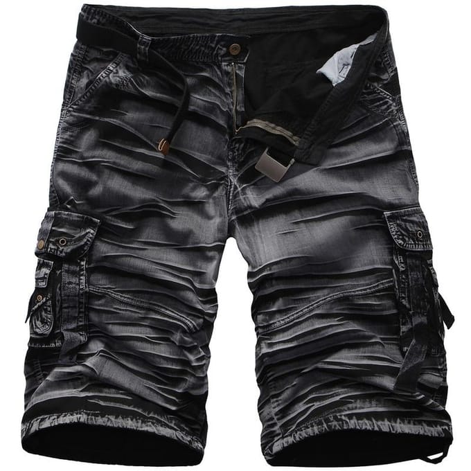 Zomer heren losse grote maten casual camo korte broek cargoshorts 38 legergroene kleur