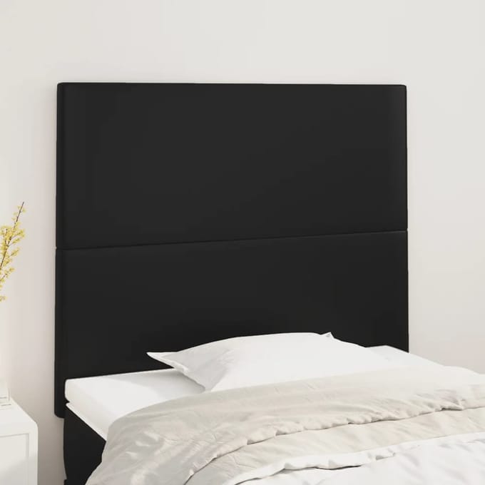 vidaXL - Hoofdbord - zwart - 90x5x118/128 - cm - kunstleer