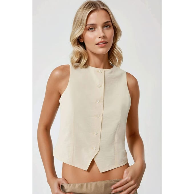 Mouwloze Crew Neck Vest