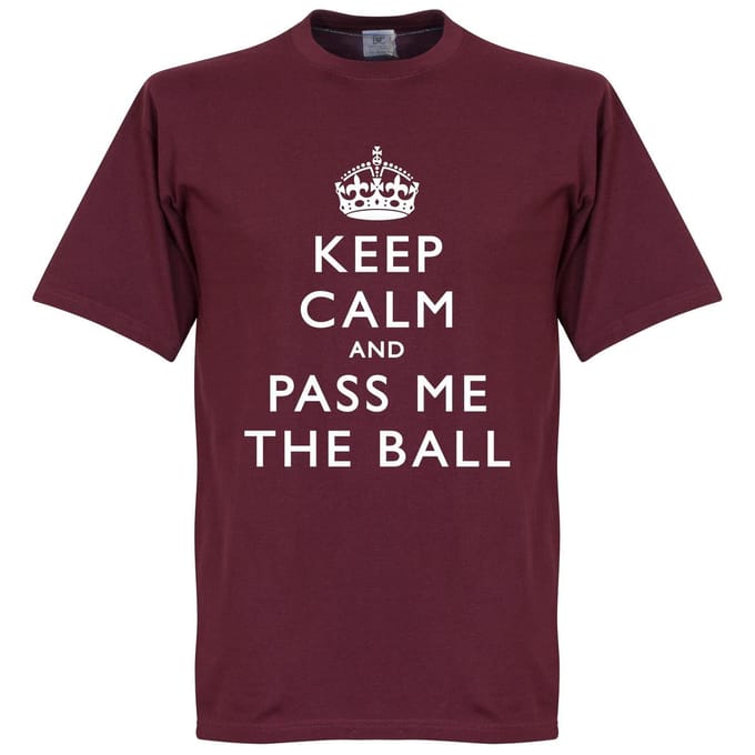 Keep Calm And Pass Me The Ball T-Shirt - L