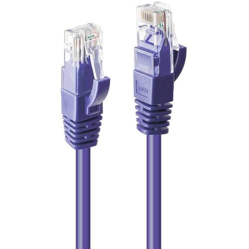LINDY 48129 RJ45 Netwerkkabel, patchkabel CAT 6 U/UTP 20.00 m Violet 1 stuk(s)