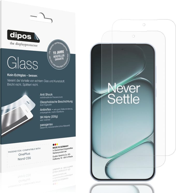 dipos – 2x Matte Pantserfolie geschikt voor OnePlus Nord CE6 | 9H Screenprotector