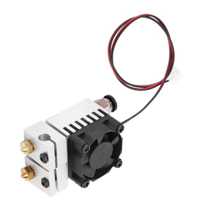 Accessoires pour imprimante 3D Kit d'extrudeuse 2 entrées 2 sorties Kit de buse Volcano Block Kit de buse chaude Matériel white