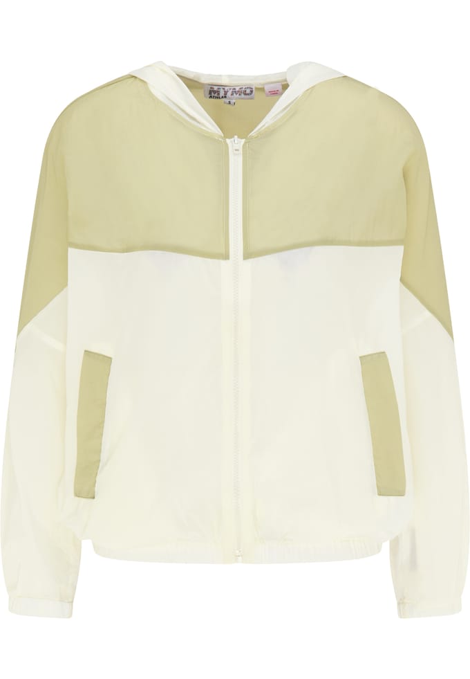 Mymo Windbreaker Dames olijf wol wit