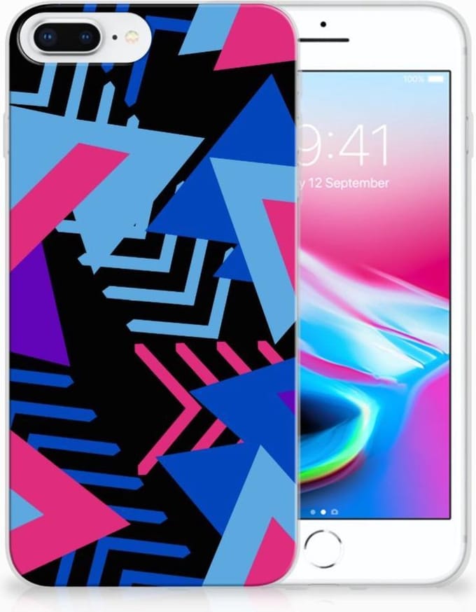 Apple iPhone 7 Plus | 8 Plus TPU Hoesje Funky Triangle