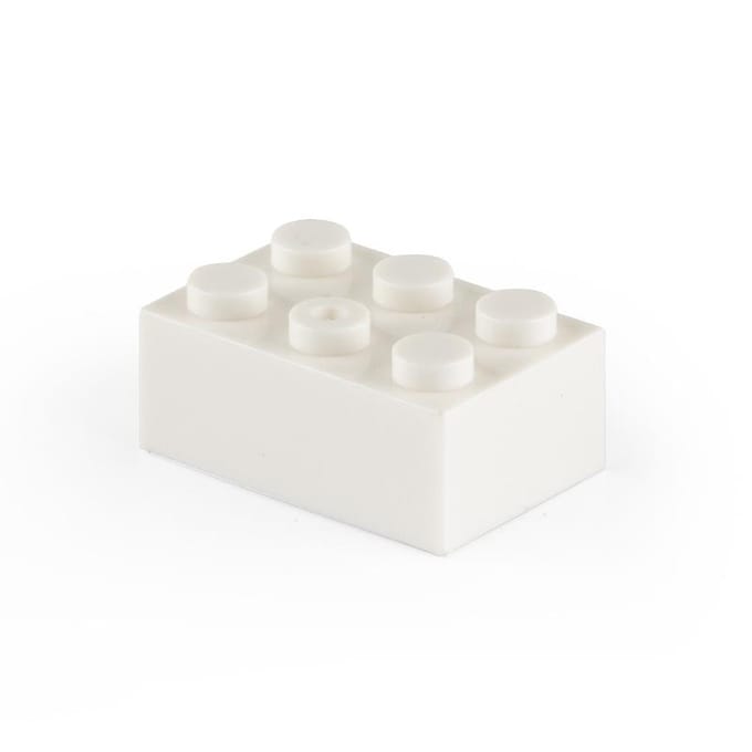 10 PIÈCES Briques de Construction DO-IT-YOURSELF épaisses 2x4 Points 16 Couleurs Briques Dimension Compatible Avec 3002 jouets pour enfants Éducatif idéal pour 10PCS blanc