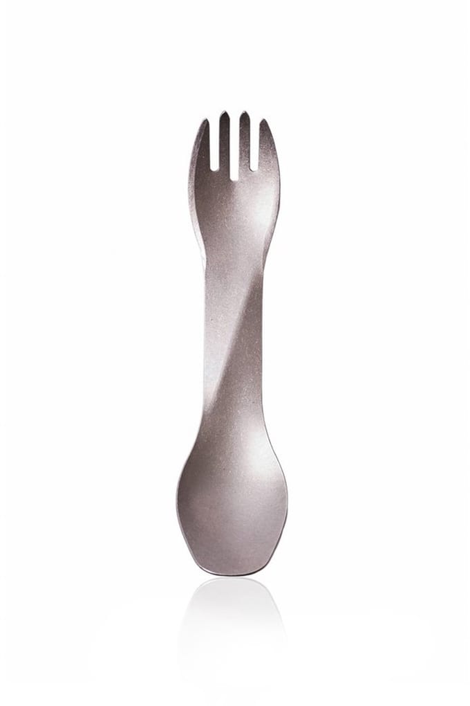 Human Gear - herbruikbaar - lichtgewicht - Bestek - Spork - GoBites Ti-Uno - Titanium - campingbestek