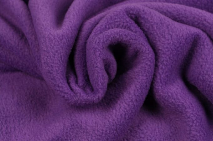 10 meter fleece stof - Paars - 100% polyester