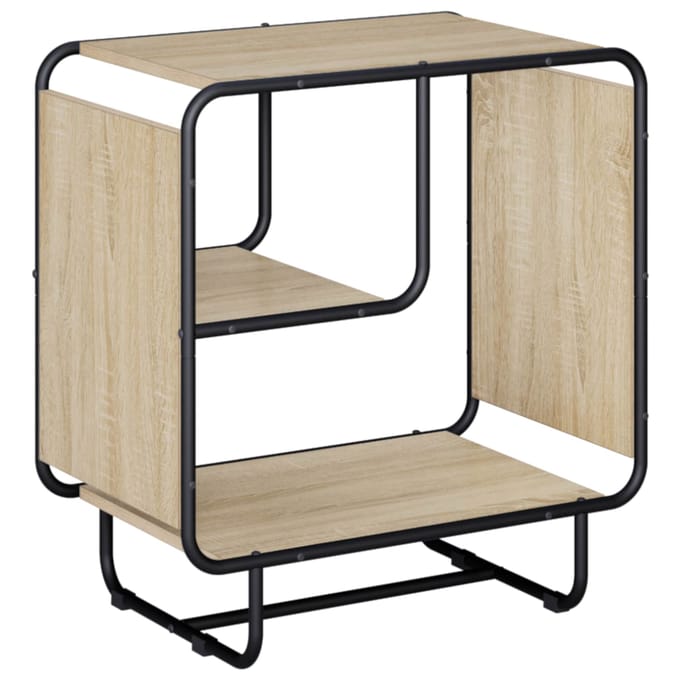 vidaXL - Dressoir - Sonoma - Eiken - 60 - x - 37.5 - x - 64.5 - cm - Bewerkt - hout