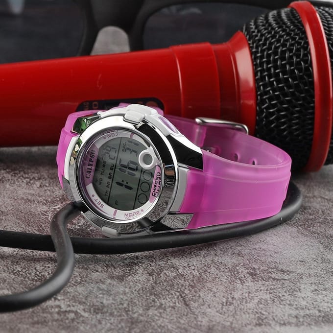 Calypso K5571/3 digitaal horloge 38 mm 100 meter paars