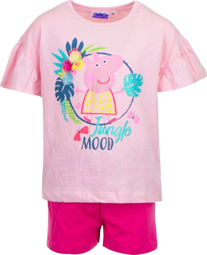 Peppa Pig Pyjama / Shortama - Roze - Katoen - Maat 110 (5 Jaar)
