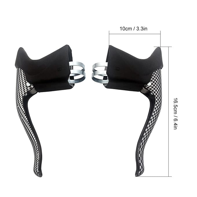Aluminium Fiets Remhendel MTB Fiets Remhendels Voor & Achter Drop zwart/zilver