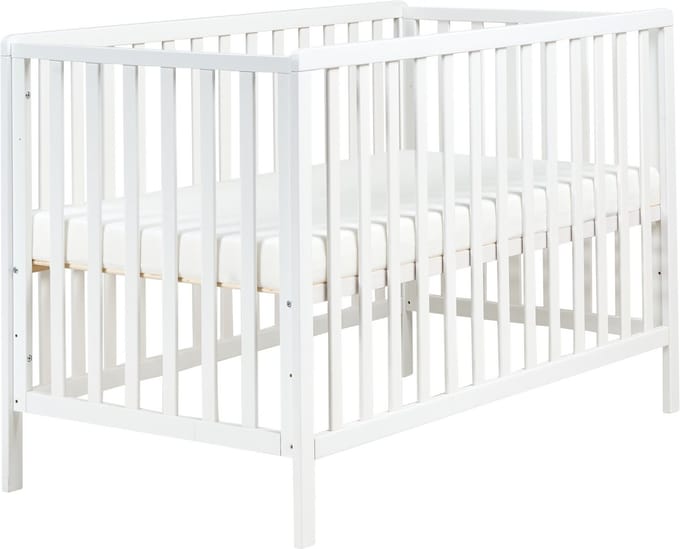 KIAMA - Babybedje - Wit - 70 x 130 cm - Dennenhout