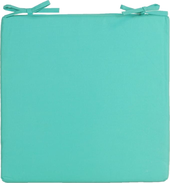 Anna's Collection Stoelkussen - aqua groen - binnen en buiten - 40 cm - Tuinstoelkussen