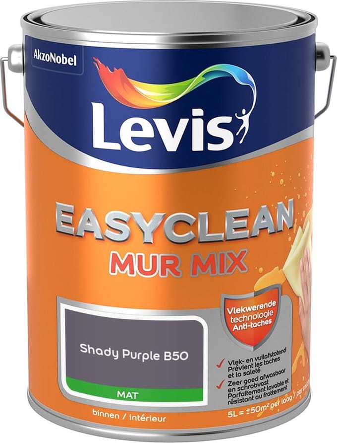 Levis - Easyclean Mur Mat Mix - Shady Purple B50 - Mengverf - 5 L