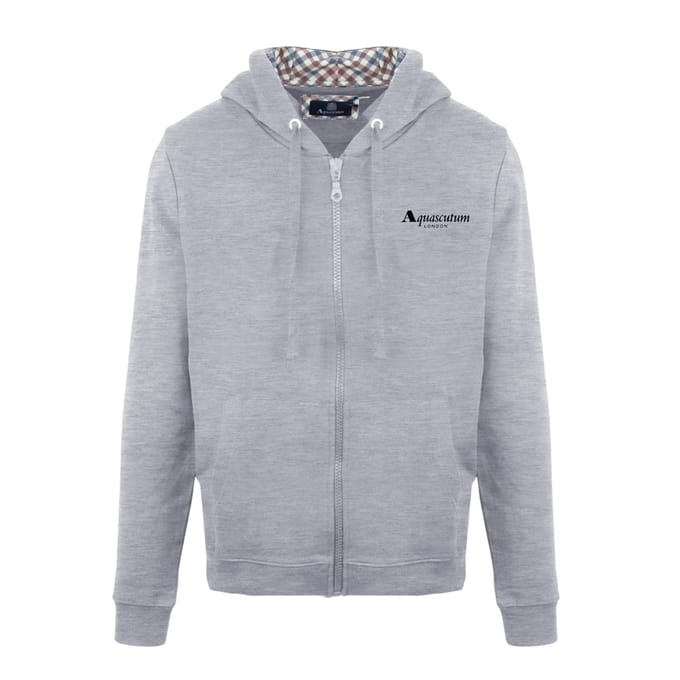 Aquascutum Heren Casual Hoodie (Grijs)