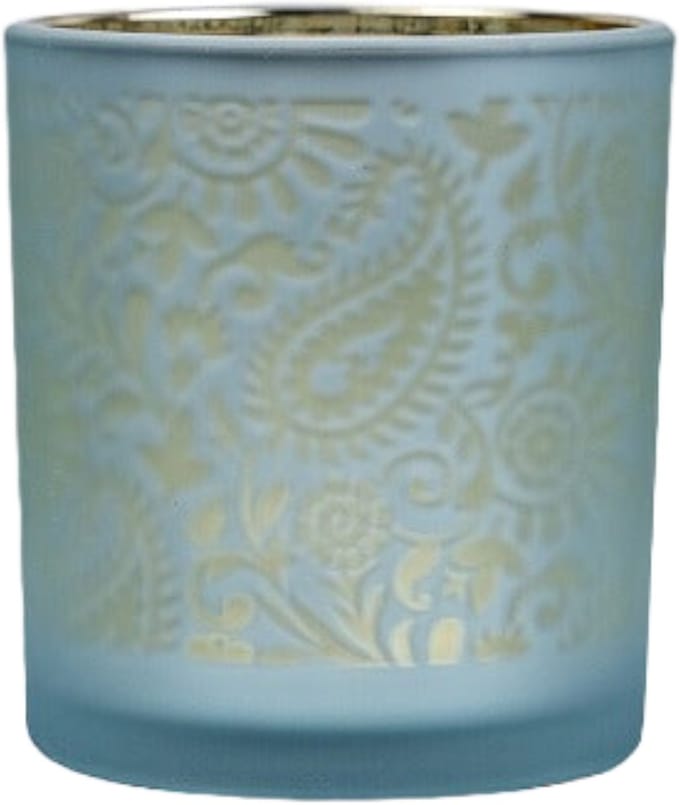 Mars & More - Windlicht 'Paisley' - Turquoise (Small, 8cm)