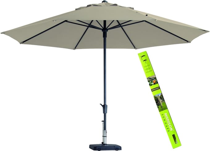 Parasol Rond Ecru 400cm Timor Incl beschermhoes