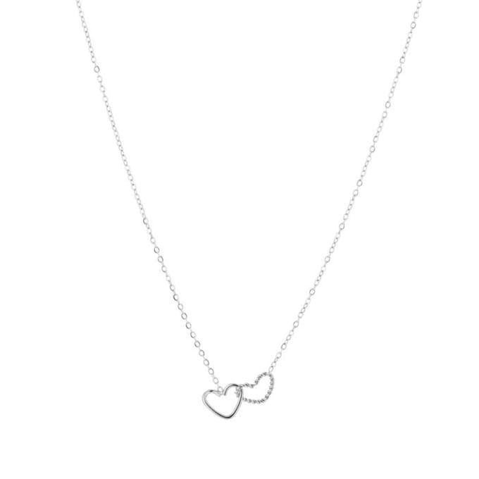 Hartjes ketting zilver- dames- kerst- sint- trendy- sieraad- moederdag